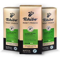Tchibo Ground Coffee - Rst Frisch Classic Blend - Lightly Roasted Arabica Beans With Delicate Hints Of Dark Chocolate - Intensity 3/6, Acidity 2/6, Roast Level 2/6-12 Oz - Pack Of 3