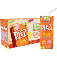 Plezi Fruit Juice Boxes For Kids, Orange Smash - Low Sugar Drinks With Dietary Fiber, Healthy Vitamin C, And Potassium Electrolytes - 6.75 Fl Oz (Pack Of 32)