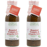 Patricia Quintana Roasted Tomato & Jalapeo Salsa - Authentic Artisanal Mexican Ingredients - Perfect Topping To Your Tacos, Burritos, Enchiladas Or Other Favorite Food (12 Oz, 2 Bottles)