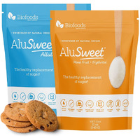 Alusweet 2-Pack Kit Includes (1) Allulose Zero Calorie Sweetener & (1) Allulose Monk Fruit & Erythritol Sweetener - 24 Oz - 1:1 Sugar Substitute, Keto-Friendly, Organic, Plant-Based Substitute
