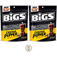 Bigs Sunflower Seeds, Keto Friendly 5.35 Oz Bags (Pack Of 2) (Sea Salt & Black Pepper)