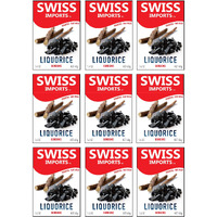 Swiss Imports Sugar Free Bonbons Hard Candy Drops, Licorice, 1.4 Oz/40G Box, 9 Pack