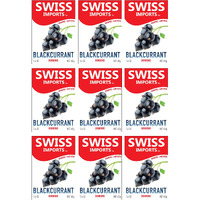 Swiss Imports Sugar Free Bonbons Hard Candy Drops, Blackcurrant, 1.4 Oz/ 40G Box, 9 Pack