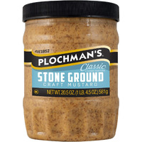 Plochman's Premium Mustard, Natural/Stone Ground, 20.5 Ounce (Pack Of 12)