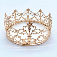 Vintage Princess Crown Cake Topper Decoration For Boys And Girls, Cake Decorations For Weddings Rose Gold