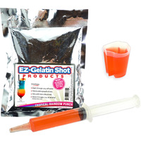 Tropical Rainbow Punch Jello Shot Mix 6.78 Oz - Premium Gluten-Free Jello Mix For Tasty Jello Shots - Easy To Make Ez Gelatin Powder Mix For Jello Shots - Adult New Year And Holiday Party Supplies