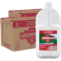 Arrowhead Spring Water Case Bundles (1 Gallon Case Of 6 - 2 Cases) 128 Fl Oz (Pack Of 12)