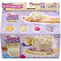 Goliath Tasty Tinies Bake Shop Vanilla Cake Mix Kit With Unicorn Tracks Sprinkles & Vanilla Frosting Mix | Bake & Decorate 2 Real Mini Cakes | Includes Mini Tools & Ingredients | Ages 6+