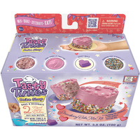 Goliath Tasty Tinies Bake Shop Strawberry Cake Mix Kit With Rainbow Pop Sprinkles And Pink Vanilla Frosting Mix | Bake & Decorate 2 Real Mini Cakes | Includes Mini Tools & Ingredients | Ages 6+