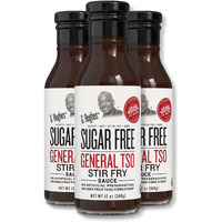 G Hughes Sugar Free, General Tso Sauce - Stir Fry Sauce, Gluten Free, No High Fructose, No Artificial Preservatives - 12 Oz (3-Pack)