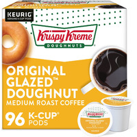 Krispy Kreme Doughnuts, Original Glazed Doughnut, Keurig Single Serve K-Cup Pods, Medium Roast Coffee, 96 Count (4 Packs Of 24)