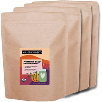 Wilderness Poets, Pumpkin Seed Protein Powder - Organic, Cold-Pressed - Made From 100% Heirloom, Styrian Pumpkin Seeds Grown In Austria - 5 Pound (Pack Of 4)