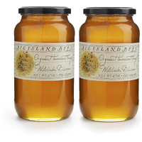 2-Pack Of Big Island Bees Wilelaiki Honey (Hawaiian Christmas Berry), Organic Raw Hawaiian Honey - (Two Large 47 Oz Glass Jars)