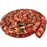 Thin Sausage Ring - Frank And Sal Italian Market Made Fresh Daily - 8 Pounds - Nitrate Free No Additives. (Cheese And Parsley)
