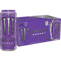 Monster Energy Ultra Violet, Sugar Free Energy Drink, 16 Ounce (Pack Of 15)