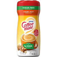 Nestle Coffee Mate Sugar Free Hazelnut Powder Coffee Creamer 10.2 Oz. Canister (Pack Of 6)