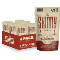 Its Skinny Fettuccine- High Fiber & Gluten Free Fettuccine Pasta Low Calorie Low Carb Vegan Pasta - Pre-Cooked Konjac Shirataki Noodles, Sugar Free, Keto & Paleo-Friendly (6-Pack)