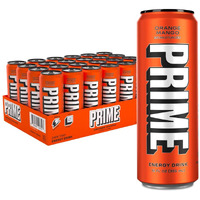 Prime Energy Orange Mango | Zero Sugar Energy Drink | Preworkout Energy | 200Mg Caffeine With 355Mg Of Electrolytes And Coconut Water For Hydration| Vegan | Gluten Free |12 Fluid Ounce | 24 Pack