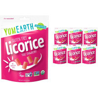 Yumearth Organic Gluten Free Strawberry Licorice Snack Packs - Allergy Friendly, Gluten Free, Non-Gmo, Vegan, No Artificial Flavors Or Dyes - 5 Ounce (Pack Of 6)