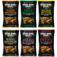 Pork King Good Pork Rinds Variety 6 Pack (Chicharrones) Keto Snacks