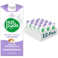 Nutpods Toasted Marshmallow Coffee Creamer - Unsweetened Non Dairy Creamer Made From Almonds And Coconuts - Keto Creamer, Whole30, Gluten Free, Non-Gmo, Vegan, Sugar Free, Kosher (12-Pack)