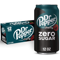 Dr Pepper Zero Sugar - Cherry, 12 Oz, 12 Pk