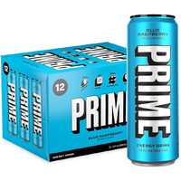 Prime Energy Blue Raspberry | Zero Sugar Energy Drink | Preworkout Energy | 200Mg Caffeine With 355Mg Of Electrolytes And Coconut Water For Hydration| Vegan | Gluten Free |12 Fluid Ounce | 12 Pack