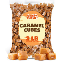 Caramel Cubes Candy, Individually Wrapped, Bulk Pack 2 Pounds (About 150 Count)