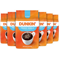 Dunkin' French Vanilla Flavored Ground Coffee, 18 Ounce (Pack Of 6)