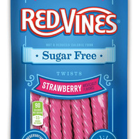 Red Vines Sugar Free Licorice, Strawberry Flavor, Soft & Chewy Candy Twists, 5Oz Bags (12 Pack)