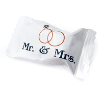 Candy Envy - Mr. And Mrs. Buttermints - 13 Oz. Bag - Approximately 100 Individually Wrapped Mints - Wedding Favors