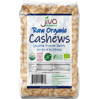 Jiva Organics Raw Organic Cashews (Whole) 4 Pound Bag