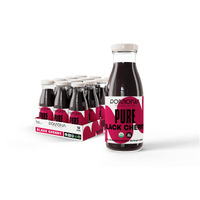 Pomona Organic Pure Black Cherry Juice, Cold Pressed Organic Juice, Non-Gmo, No Sugar Added, Not From Concentrate, Gluten Free, Kosher Certified, Preservative Free 8.4 Ounce (Pack Of 12),
