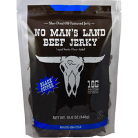 No Mans Land Black Pepper Beef Jerky High Protein Low Calorie Low Carb Beef Snack 16Oz Bag