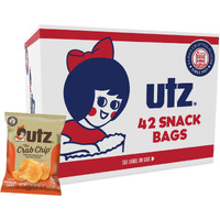Utz Crab Chips 1 Oz. Bags, 42 Count, Crispy Fresh Potato Chips, Perfect For Vending Machines, Individual Snacks To Go, Trans-Fat Free