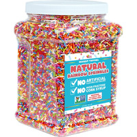 Dye Free Sprinkles - 2.2 Pounds - Rainbow Sprinkles For Ice Cream - Vegan, No Artificial Dyes - Bulk Sprinkles - Non-Gmo Cupcake Sprinkles