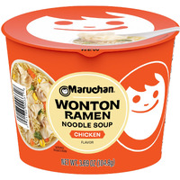 Maruchan Microwavable Wonton Bowl, Chicken Flavor, 3.69 Oz, 6 Count