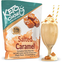 Keto Chow Salted Caramel | Keto Meal Replacement Shake | Nutritionally Complete | Low Carb | Delicious Easy Meal Substitute | You Choose The Fat | 21 Meal Bulk Pack