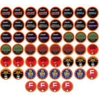 Two Rivers Coffee Dark Roast Coffee Pods Sampler Compatible With K Cup Brewers Including 2.0, Single Serve Variety Pack, 52 Count