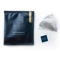 Rishi Tea Peppermint Herbal Tea - Usda Organic Direct Trade Sachet Tea Bags, Certified Kosher, Caffeine Free Calming Sweet & Cooling Pure Peppermint Leaves - 50 Count (Pack Of 1)