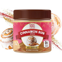 Choczero Cinnamon Bun Spread, No Added Sugar, Perfect For Breakfast And Desserts, All Natural And Creamy (1 Jar, 12 Oz)