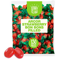 Arcor Strawberry Bon Bons Filled Hard Candy Bulk, 2 Pound Bag