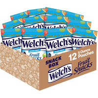 Welch's Fruit Snacks, Mixed Fruit, Gluten Free, 5 Oz Bags (Pack Of 12)
