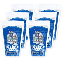 Light Grey Celtic Sea Salt Resealable Bags - Additive-Free, Delicious Sea Salt, Perfect For Cooking, Baking And More - Gluten-Free, Non-Gmo Verified, Kosher And Paleo-Friendly, 1/2 Pound Bag (6 Count)