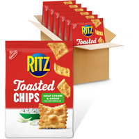 Ritz Toasted Chips Sour Cream And Onion Crackers, 6 - 8.1 Oz Bags