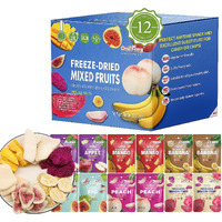 Onetang Freeze-Dried Mixed Fruit, 12 Pack Single-Serve Pack, Non Gmo, Kosher, No Add Sugar, Gluten Free, Vegan, Holiday Gifts, Healthy Snack 0.35 Ounce
