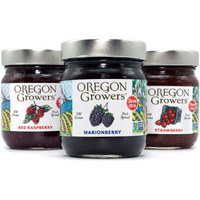 Oregon Growers, Marionberry Jam, Strawberry Jam, & Red Raspberry Jam Variety Pack - Marionberry Preserves, Strawberry Preserves, Red Raspberry Preserves, Organic Jelly - 12 Oz Each (Pack Of 3)