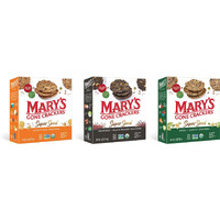 Mary's Gone Crackers Super Seed Organic Crackers 3 Flavor Variety Bundle: (1) Everything, (1) Seaweed & Black Sesame, And (1) Basil & Garlic, 5.5 Oz. Ea. (3 Boxes Total)