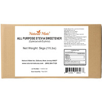 Natural Mate Zero Calorie Sweetener - Organic Stevia Granular Powder Blended With Erythritol - 2:1 Sugar Replacement For Keto, Paleo, Low Gi (5Kgs/11Lbs)