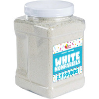 White Nonpareils Sprinkles - 2.7 Pounds - Bulk White Sprinkles - White Non Pareils Bridal Sprinkles - Small White Disco Ball Sprinkles - Tiny Pearl Sprinkles For Cakes, Cookies, Christmas